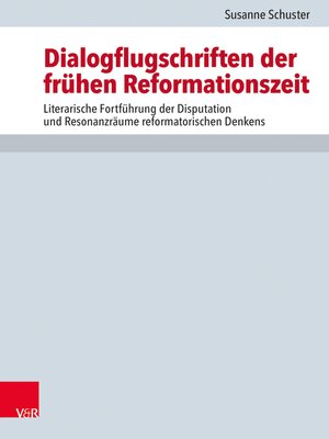 cover image of Dialogflugschriften der frühen Reformationszeit